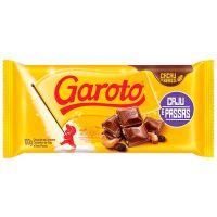 Chocolate Ao Leite com Castanhas De Caju E Uva Passas Tablete Garoto 100g| Caixa com 14 Unidades - Cod. 7891008252798C14