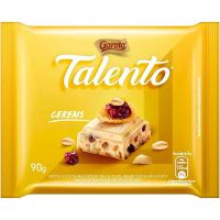 Chocolate Talento Mini Branco Cereais E Passas 25g | Caixa com 15 Unidades - Cod. 7891008199024C15