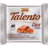 Chocolate Talento Mini Diet Avelãs 25g | Caixa com 15 Unidades - Cod. 7891008074024C15