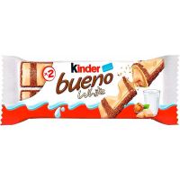 Chocolate Kinder Bueno Branco 39g | Caixa com 15 Unidades - Cod. 7898024397113C15