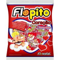 Pirulito Flopito Baby Coração Morango 400g | Caixa com 100 Unidades - Cod. 7896321007599C100