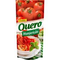 Molho De Tomate Quero Manjericão Pouch 340g | Caixa com 24 Unidades - Cod. 7896102507171C24
