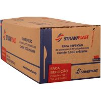 Faca Descartável Refeição Strawplast Cristal - Fsc-701 | Caixa com 1000 Unidades - Cod. 7898202613943C1000