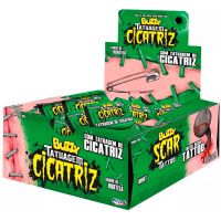 Chiclete Buzzy Cicatriz Hortelã | Caixa com 100 Unidades - Cod. 7891151034777C100