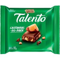 Chocolate Talento Castanha Do Pará 90g | Caixa com 12 Unidades - Cod. 7891008223125C12