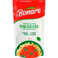 Molho De Tomate Bonare Manjericão Pouch 340g | Caixa com 24 Unidades - Cod. 7898905153678C24