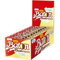 Chocolate Baton Bastão Duo Branco 16g | Caixa com 30 Unidades - Cod. 7891008533729C30