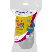 Kit Pote com Tampa Strawplast Cristal 100ml | Caixa com 24 Unidades - Cod. 7898202612854C24