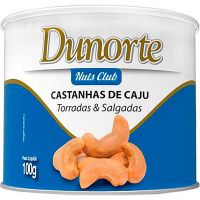 Castanha De Caju Dunorte Lata 100g | Caixa com 6 Unidades - Cod. 7896029600115C6