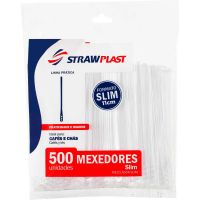 Mexedor Descartável Strawplast Slim 11cm | Com 500 Unidades - Cod. 7898202612700C500