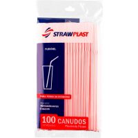 Canudo Strawplast Flexível 6Mm - Cs-210| Caixa com 100 Unidades - Cod. 7898202612007C100