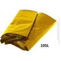 Saco De Lixo Amarelo Brasil Embalagens 105L | Caixa com 100 Unidades - Cod. 9999990000781C100