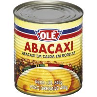 Abacaxi em Calda Rodelas Olé 400g | Caixa com 12un - Cod. 7891032016601C12