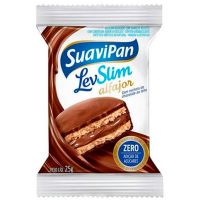 Alfajor Chocolate ao Leite Levslim Suavipan 25g com 12 Unidades - Cod. 7898115900864
