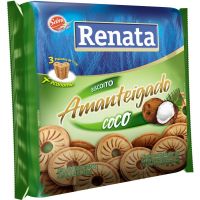 Biscoito Amanteigado Coco Renata 330g | Caixa com 20 Unidades - Cod. 7896022204631C20