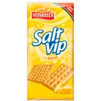 Biscoito Salgado Queijo Salt Vip 156g | Caixa com 36 Unidades - Cod. 7896213003142C36