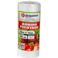 Bobina Plástica Picotada Orleplast 1L 500un - Cod. 7897257113590