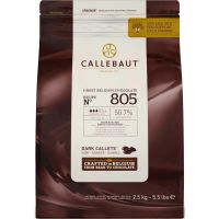 Chocolate Amargo em Gotas 50,7% Callebaut 2,5kg - Cod. 5410522513035