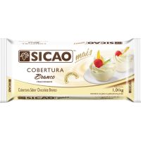 Cobertura de Chocolate em Barra Sicao Mais Branco 1,01kg - Cod. 20842060215