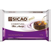 Cobertura de Chocolate em Barra Sicao Mais Meio Amargo 2,1kg - Cod. 20842060420