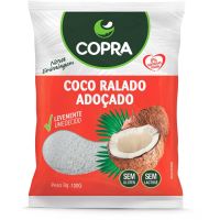 Coco Ralado Fino Úmido e Adoçado Copra 100g  com 24 Unidades - Cod. 17898905356298