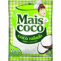 Coco Ralado úmido e Adoçado Mais Coco 50g | Caixa com 50 Unidades - Cod. 7896004401058C50
