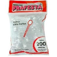 Colher Descartável Cristal Little Coffee Prafesta 200 Unidades - Cod. 7896343087814