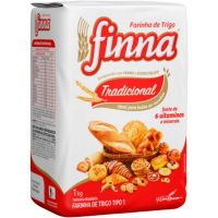 Farinha de Trigo Sem Fermento Finna 1kg | Caixa com 10 Unidades - Cod. 7896090590094C10