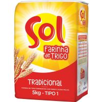 Farinha de Trigo Sol | Fardo com 5 Unidades - Cod. 7891080000157C5