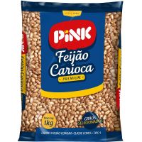 Feijão Carioca Pink 1kg | Caixa com 10 Unidades - Cod. 7896229600014C10