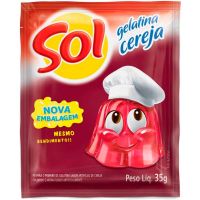 Gelatina Cereja Sol 35g - Cod. 7896005215432