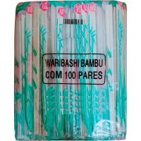 Hashi Bambu Plástico Fukumatsu com 100 Pares - Cod. 5914533104316