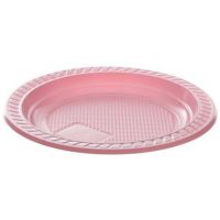 Prato Descartável Plástico Rosa Copobras 15Cm | Caixa com 50x10 Unidades - Cod. 7896030840159C50