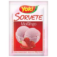 Pó para Sorvete Yoki Morango 150g | Caixa com 12 Unidades - Cod. 7891095009916C12