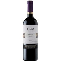 Vinho Chileno Tinto Merlot Trio 750ml - Cod. 7804320560007