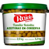Azeitona Verde Média Raiolita 2kg - Cod. 7896237900984C4