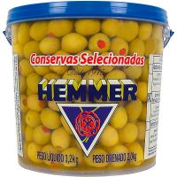 Azeitona Verde Recheada Hemmer Balde 1,8kg  | Caixa com 4 Unidades - Cod. 7891031116326C4