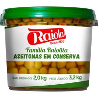Azeitona Verde Recheada Raiolita 2kg - Cod. 7896237900335C4