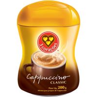 Cappuccino Classic 3 Corações 200g | Caixa com 24 Unidades - Cod. 7896005800157C24