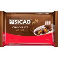 Chocolate ao Leite Sicao 2,1kg | Caixa com 5 Unidades - Cod. 20842033769C5