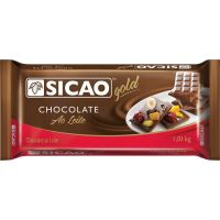 Chocolate em Barra para Cobertura ao leite Gold Sicao 1,01kg | Caixa com 10 Unidades - Cod. 208420598828C10