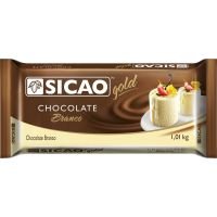 Chocolate em Barra para Cobertura Branco Gold Sicao 1,01kg | Caixa com 10 Unidades - Cod. 20842059905C10