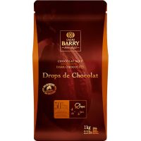 Chocolate em Drops Amargo 50% Cacau Cacao Barry Pacote 1kg | Caixa com 4 Unidades - Cod. 3073416101194C4