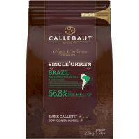 Chocolate em Gotas Amargo Callets 66,8% Cacau Callebaut 2,5kg | Caixa com 4 Unidades - Cod. 5410522514179C4