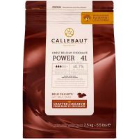 Chocolate em Gotas ao leite Callets Power 41% Cacau Callebaut 2,5kg | Caixa com 8 Unidades - Cod. 5410522542660C8