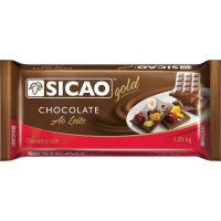 Chocolate em Gotas ao leite Fácil Derretimento Gold Sicao Pacote 1,01kg | Caixa com 10 Unidades - Cod. 208420722636C10