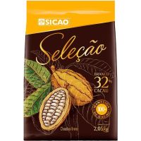 Chocolate em Gotas Branco 32% Cacau Seleção Sicao 2,05kg | Caixa com 5 Unidades - Cod. 20842060925C5