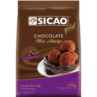Chocolate em Gotas Meio Amargo Fácil Derretimento Sicao 2,05kg | Caixa com 5 Unidades - Cod. 20842060550C5