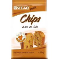 Chocolate em Gotas sabor Doce de leite Chips Sicao 2,5kg | Caixa com 10 Unidades - Cod. 20842061700C10
