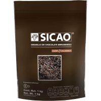 Chocolate Granulado Amargo Sicao 1kg | Caixa com 12 Unidades - Cod. 20842066446C12